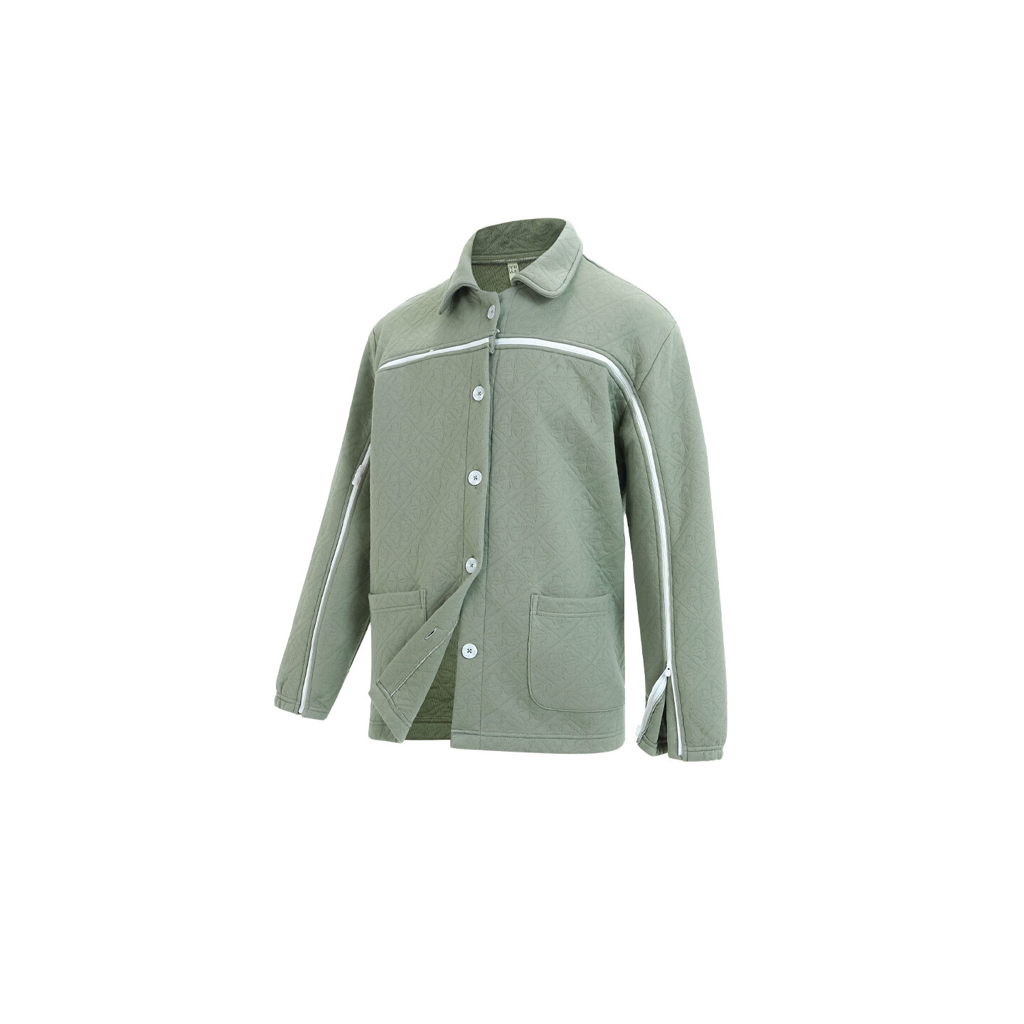 秋冬纯棉易穿脱护理服瘫痪卧床骨折病人睡衣术后衣服化疗康复夹棉 极致灰【夹棉加厚】拉链-男/上衣 【微收口-胸开】全棉 2XL 165cm-175cm