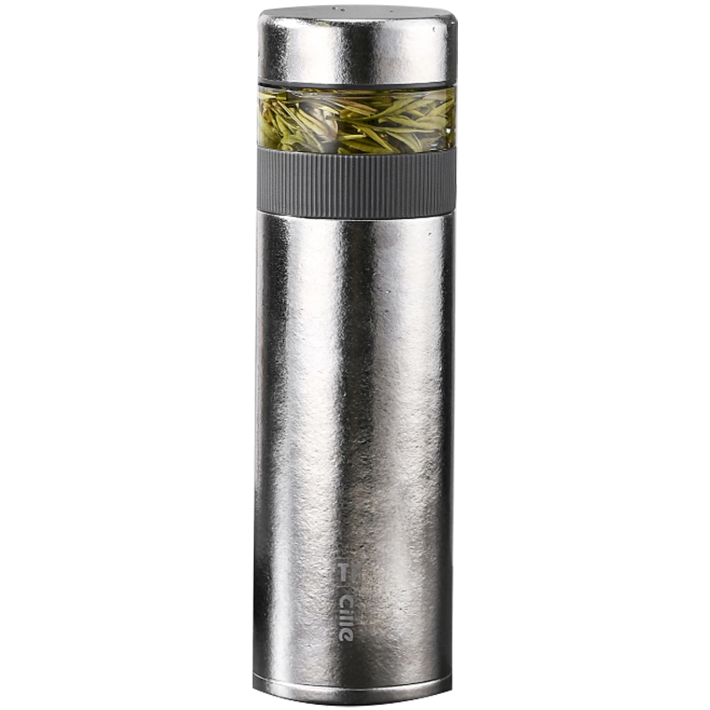希樂純鈦保溫杯泡茶水杯子茶水分離鈦杯男高端商務(wù)送長輩禮物燜茶杯