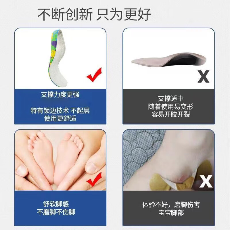 矫姿兰诺（JIAOZILANNUO）扁平足矫正鞋垫儿童足外翻矫正垫宝宝内八字纠正X型腿足弓支撑垫 白色迷彩底 1双 34码（内长22厘米）可裁剪