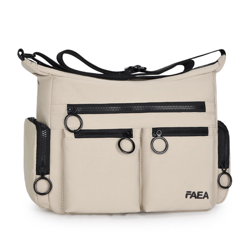 休闲百搭斜挎包运动大容量收纳包外出单肩包CLjn工装风斜挎包jd 卡其色 22cm*29cm*12cm