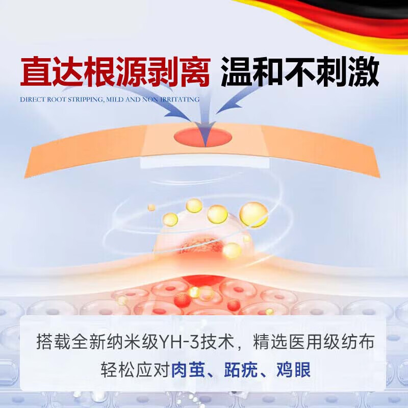 保中寳鸡眼膏贴去脚跟鸡眼膏贴去肉根刺刺猴无.痛脱落连根.拔鸡眼去除药 特效：1盒【鸡眼专用】