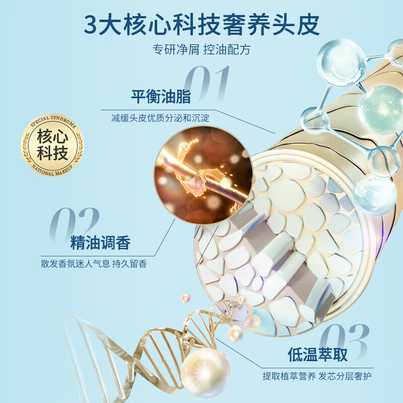 花信堂洗发水去屑控油洗发露氨基酸洗头膏 男女士香氛洗发液乳 去屑洗发水（清爽控油型）750ml