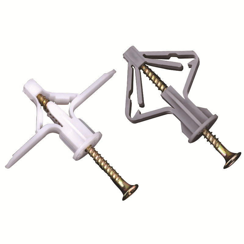 叽哩哇啦飞机胀管石膏板胶塞螺丝塑料胀栓蝴蝶型空心砖膨胀螺丝自攻胀