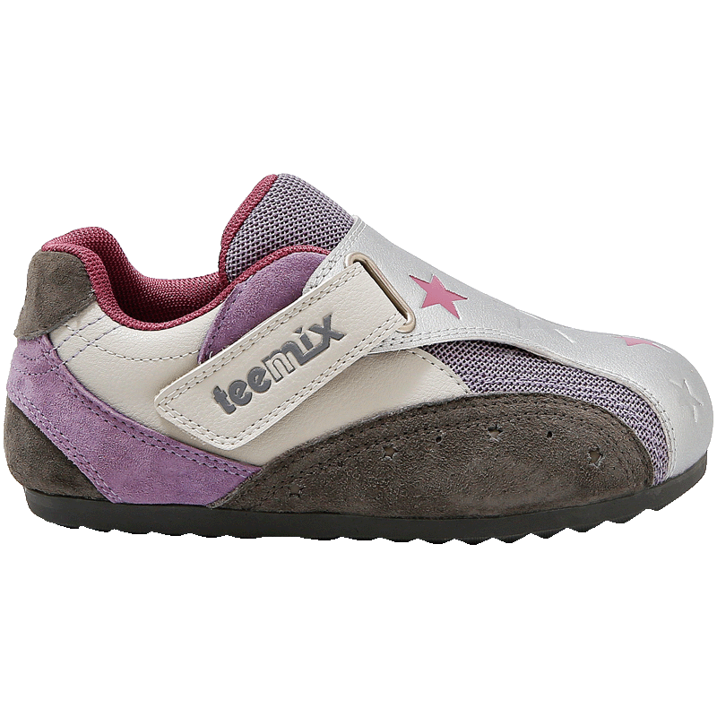 天美意童鞋2025年春秋新款男童女童百搭复古魔术贴休闲单鞋运动鞋 紫色 33