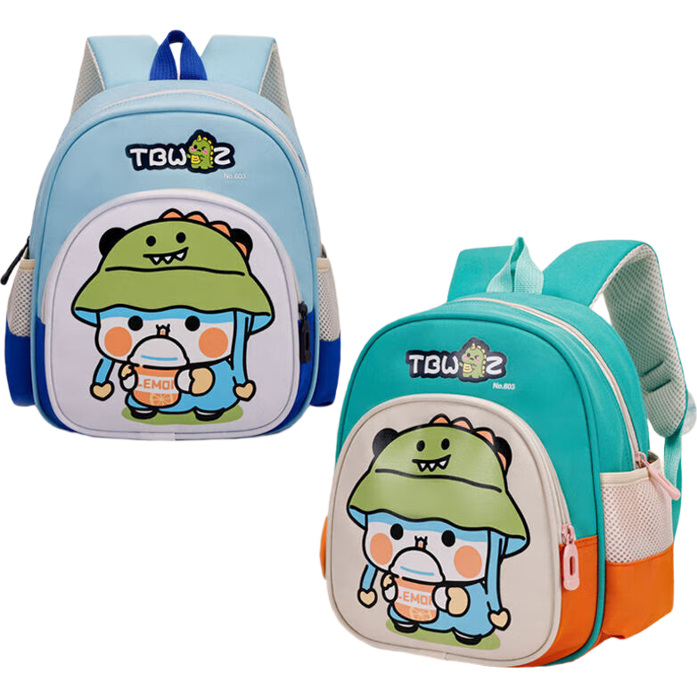 新款可爱卡通书包幼儿园3-5岁儿童背包男孩女宝学前班护脊双肩包 蓝色