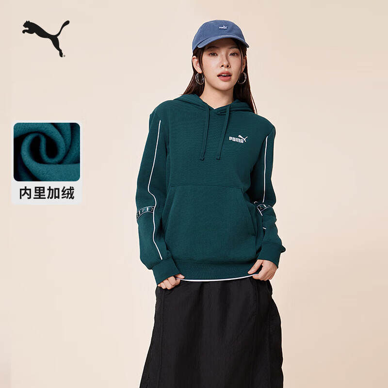 彪马PUMA 加绒保暖加厚宽松休闲卫衣男新款冬季运动上衣691088 M