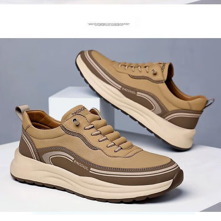 2025新款秋冬季休闲鞋户外休闲百搭防滑耐磨时尚旅游运动鞋wh 咖色 41