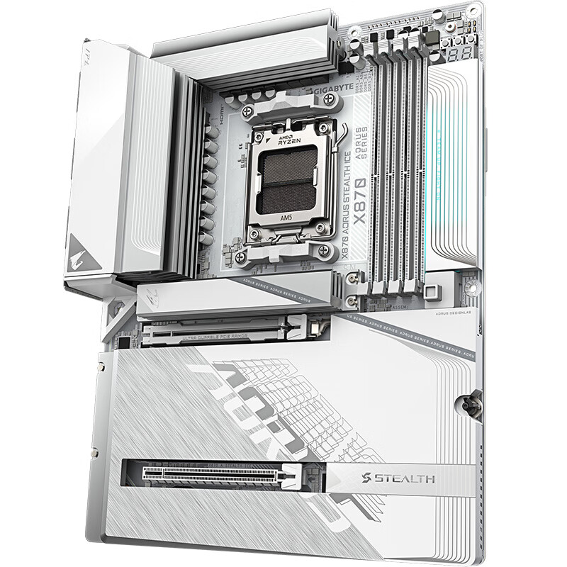 技嘉 冰雕X870 AORUS STEALTH ICE WIFI7背插DDR5 图 6