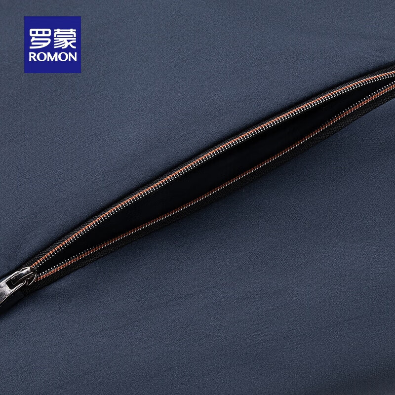 罗蒙（ROMON）干部装立领加绒棉服男秋冬新款加厚保暖防寒外套男中老年爸爸装 藏青 XL 180 （建议120-140斤）