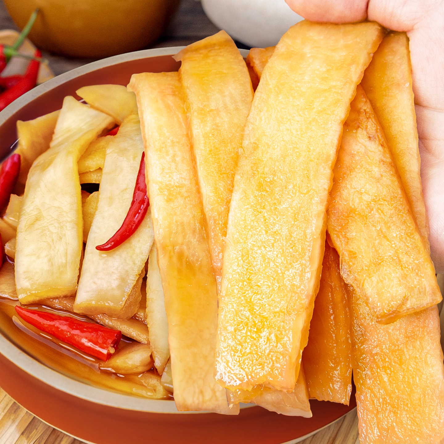 湘品堂大刀萝卜皮湖南特产泡菜酸辣大刀清脆爽口腌制即食辣泡制咸菜零食 【下饭搭档】大刀萝卜皮425g*2袋