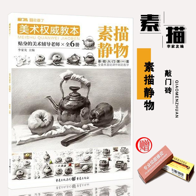 【现货速发】美术权威教本素描静物 2021敲门砖李家友 零基础适用基础知识单个组合静物基础结构对明暗临