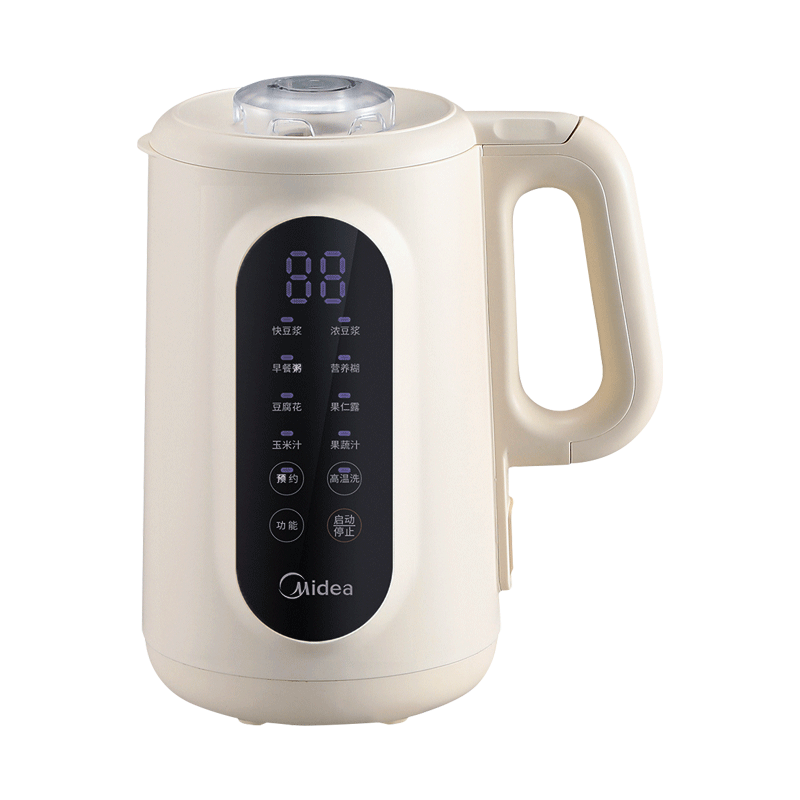 美的（Midea）豆浆机破壁机1L容量3-4人 一键高温除菌清洗 家用小型全自动免煮免过滤多功能榨汁机料理机 006S