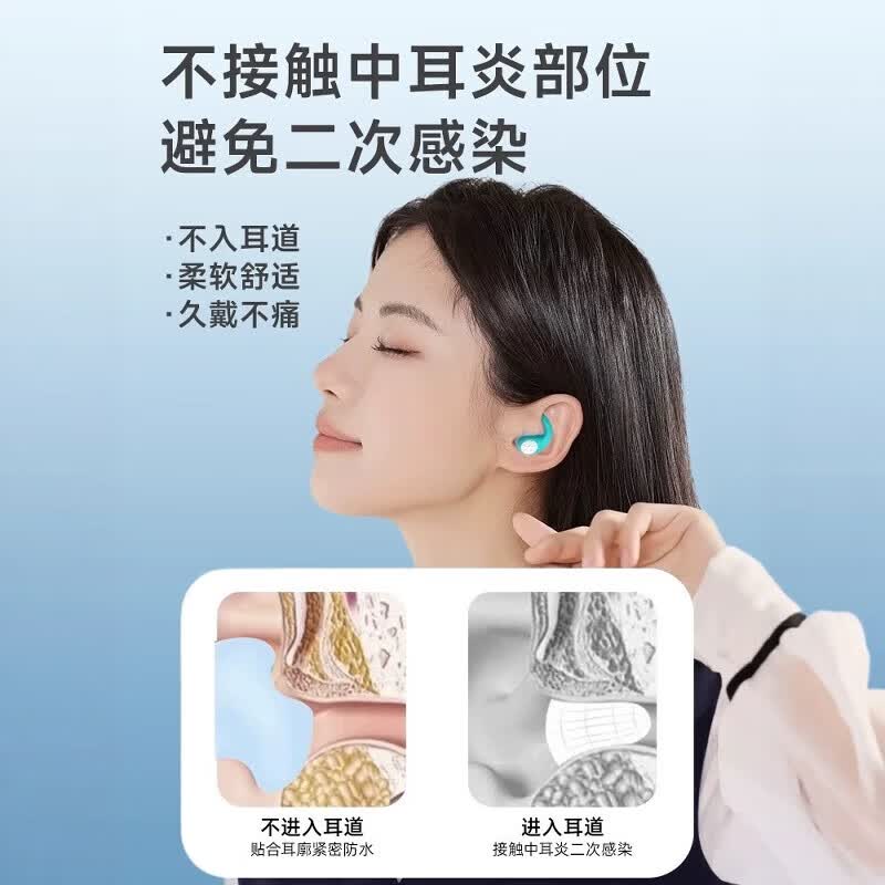 LUCYLEE美国防水耳塞洗澡防中耳炎游泳专业不隔音硅胶成人儿童防进水神器 湖蓝【均码1对装_成人】零进水_防中耳炎 均码 三重防水 久带不耳痛