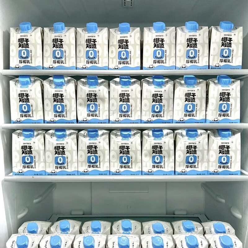 椰子知道0蔗糖厚椰乳 200g*9瓶整箱 生椰拿鐵咖啡伴侶學(xué)生椰汁飲料 200g9瓶【1箱】 椰子知道厚椰乳