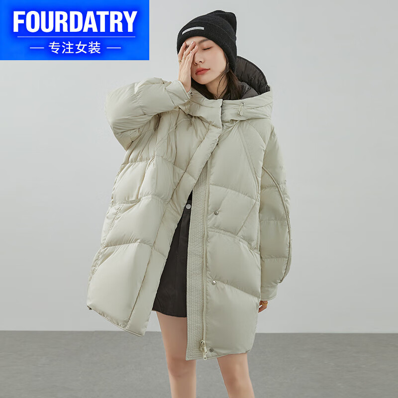 FOURDATRY2025�궬�����޷�Ů�г�����ɼӺ���ñ��ů��������33112Ů ��ɫ S (130-150��)