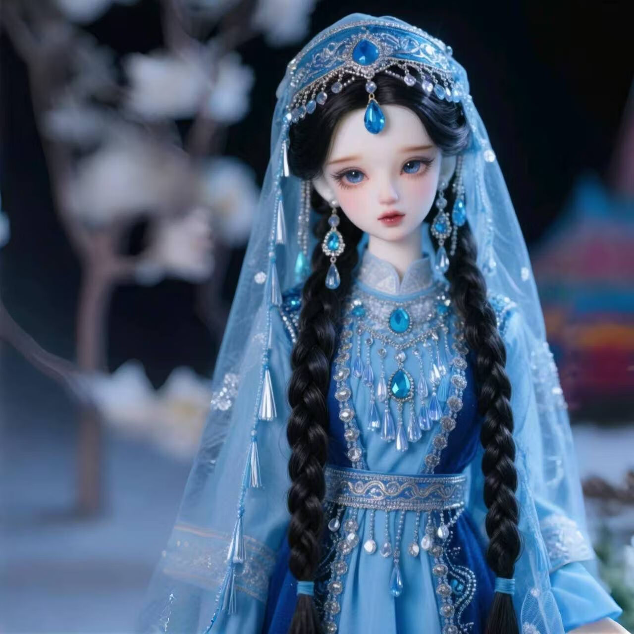 鹿珞国潮bjd娃娃古风古装高颜值洋娃娃女孩可换装玩偶房间摆件盲盒