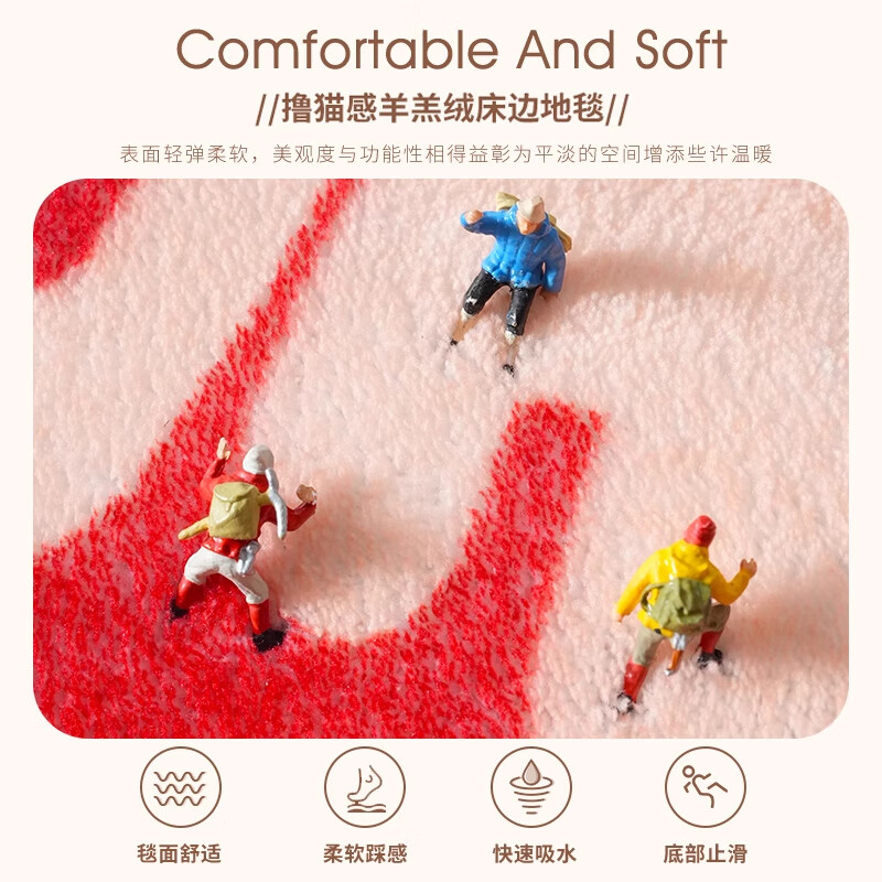 KAYE卧室床边毯加厚仿羊绒地垫儿童房间衣帽间床边地毯床前飘窗小毯子 FYR-Y米拉小狗-01 50X140cm