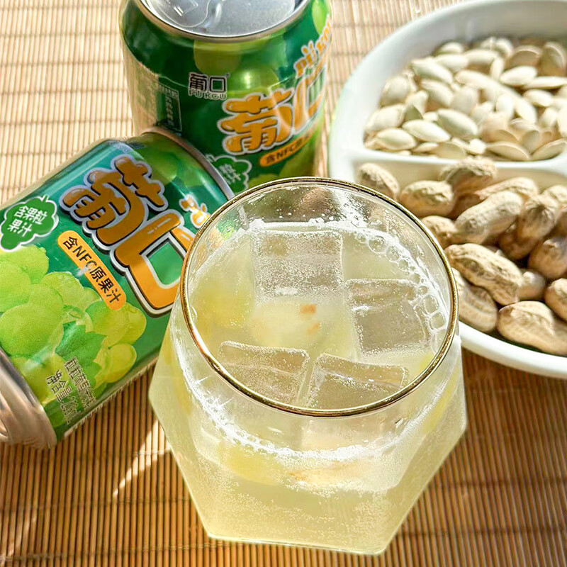 葡口（pukou）果肉饮料含NFC果汁葡萄黄桃荔枝草莓柚子金银花混搭口味便携整箱 【葡萄3黄桃3荔枝2草莓2】238ml*10罐 日期新鲜破损包赔