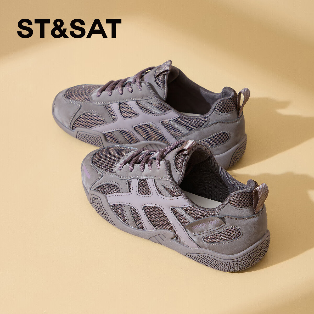 星期六内增高德训鞋女款2025新款女鞋冬季复古软底运动阿甘休闲鞋 紫色 38