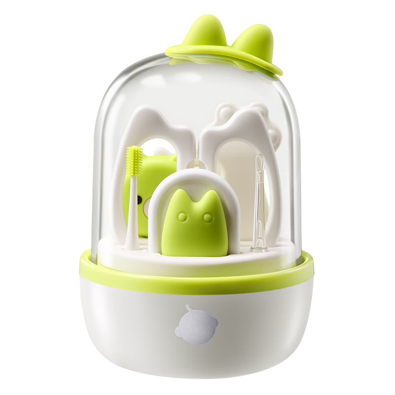 babycare婴儿指甲剪套装宝宝指甲刀镊子新生儿0岁+可视耳勺发光耳勺6件套