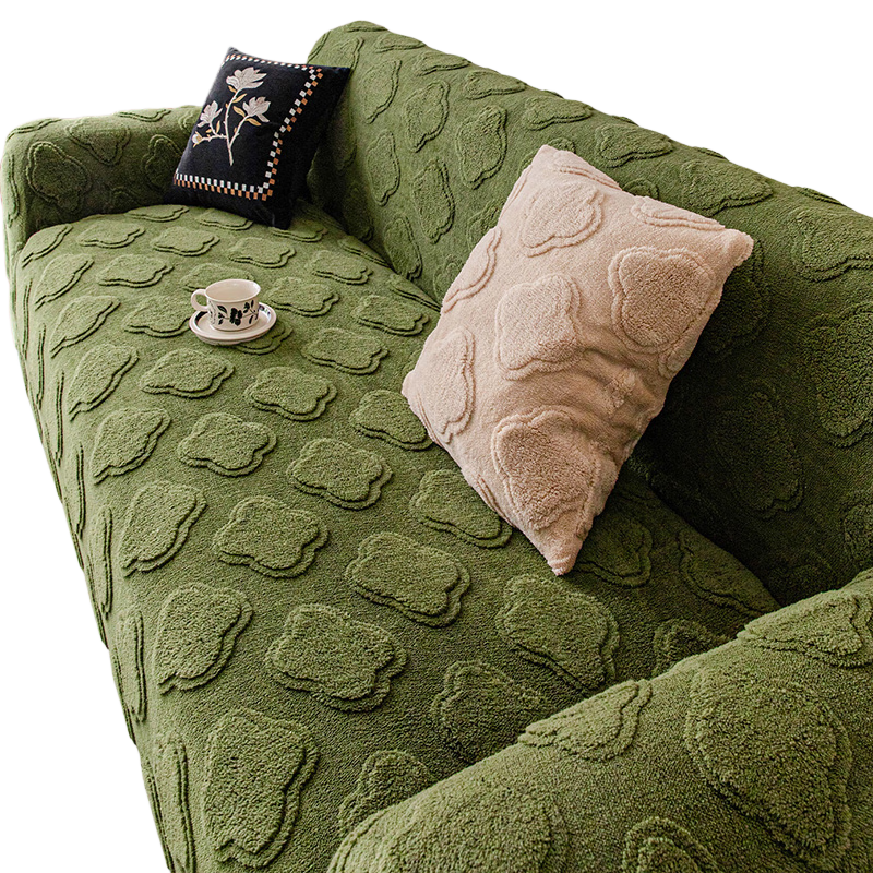 蘭麗坊 復古高級感沙發(fā)套罩2025新款秋冬季皮沙發(fā)保護套全包裹沙發(fā)罩 花在云端-抹茶綠 單人位【適用90-140cm沙發(fā)丨送抱枕套】
