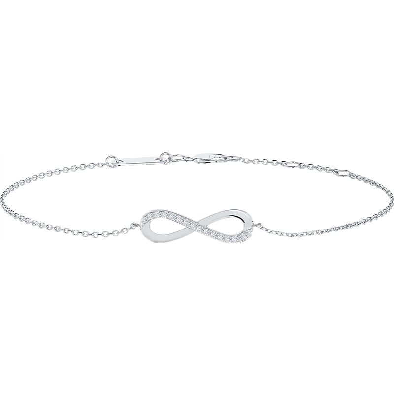 DE BEERS 戴比尔斯 Infinity 白金钻石手链 18K金[520礼物] Infinity 18K白金钻石手链