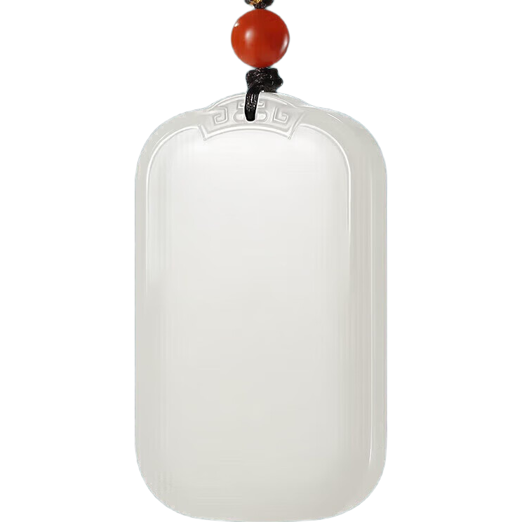 净心石【新年礼物】和田玉无事牌吊坠白玉平安无事牌男女款玉坠