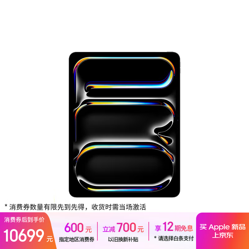 Apple/苹果 iPad Pro13英寸 M5芯片 2025年新款平板电脑 256G WLAN版 深空黑色