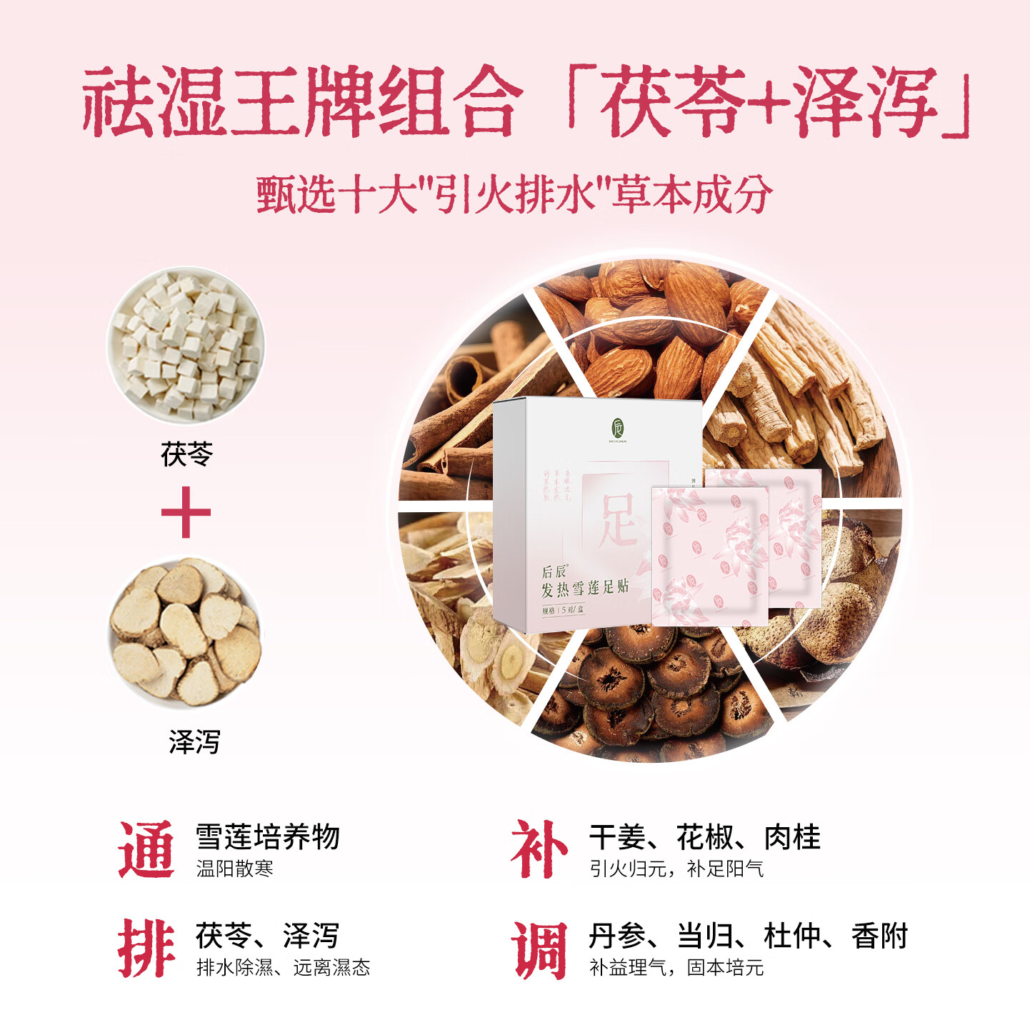 后辰雪莲暖足贴驱寒排体内湿身体发热暖脚贴排寒脚颈热敷贴暖脚神器 体验装【1盒共10片】冬寒暖足