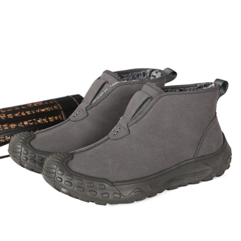 真如界冬季僧鞋居士禪修棉鞋棉靴輕質(zhì)跑香鞋子男式女居士加絨雪 灰色 35