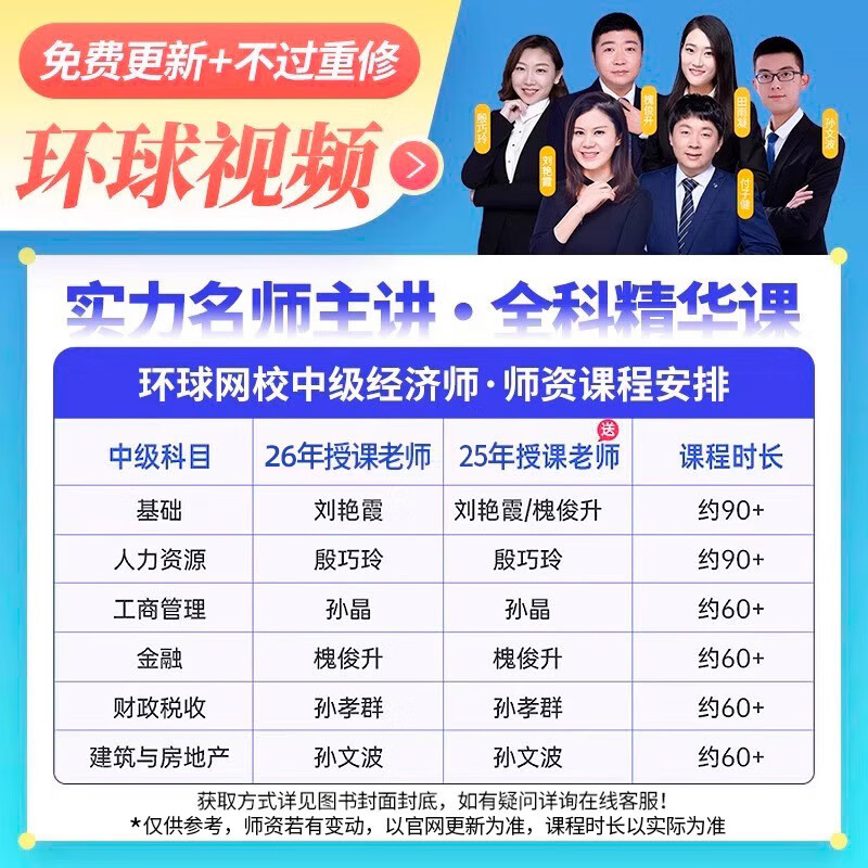 2026正版中级经济师教材考试用书2026年环球网校零基础过经济师人力资源工商管理金融财税经济基础知识25历年真题试卷 历年真题押题模拟试卷+宝典+视频+题库+押题 金融专业实务