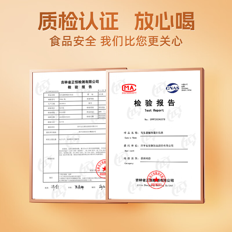 宏宝莱【新升级】花生露饮料整箱饮品 植物蛋白饮料老少皆宜早餐伴侣 450ml*6瓶