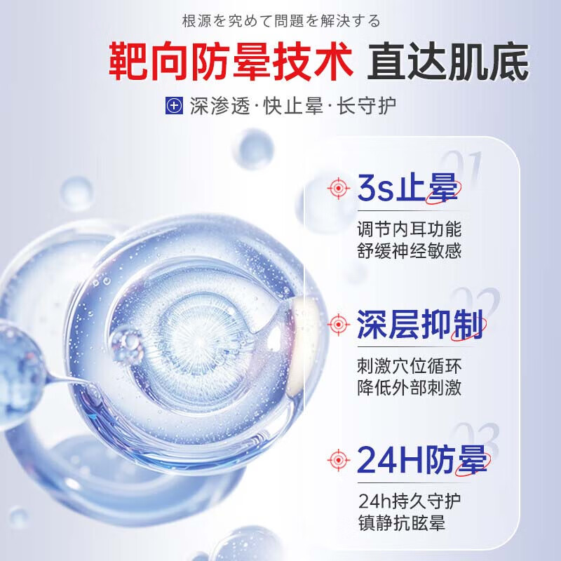 保中寳晕车神器 儿童晕车贴成人 晕车药晕车贴 防晕车贴老年人 6岁以上 1盒【4贴装】