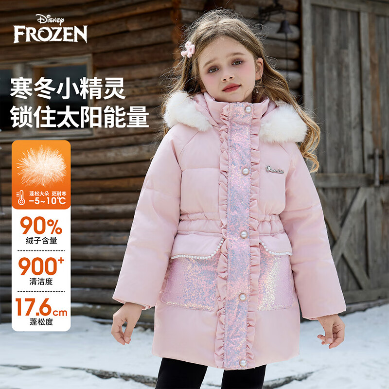 ��ʿ�ᣨDisney��Disney/��ʿ��Ůͯ���޷�2025���¿���ޱ�ů������Сͯ������� �ٷ�ɫ 90��Ѽ��-10��ɴ� ���� 110cm ������Լ84.3g 249.9Ԫ