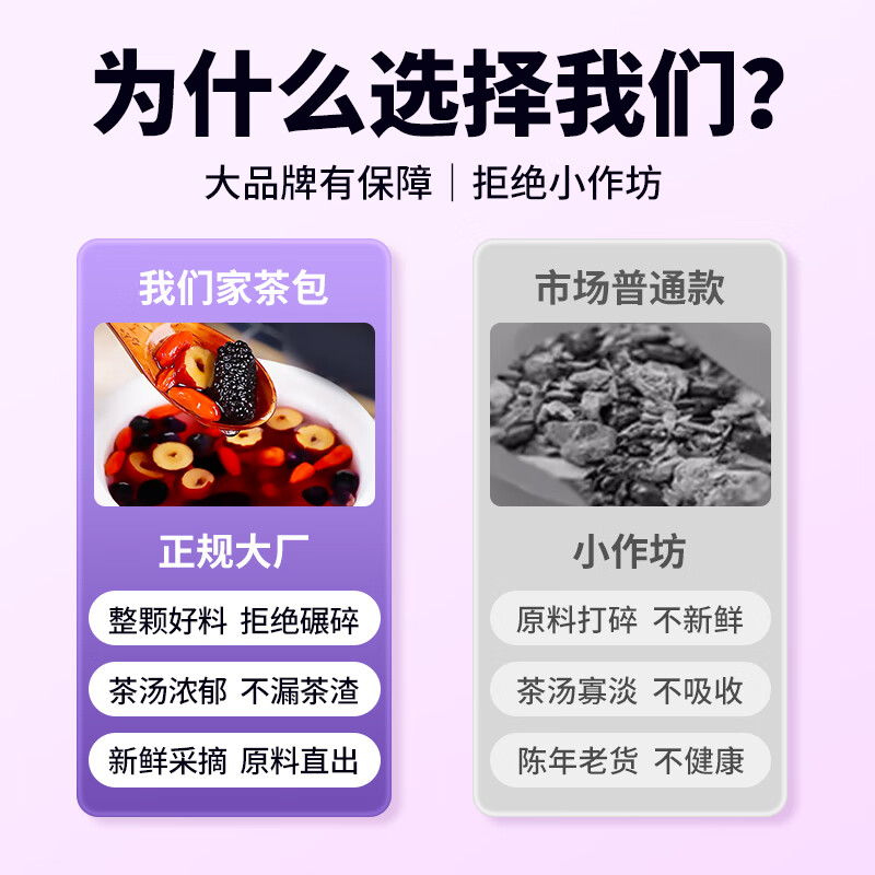 邮政农品黑红枸杞桑葚人参茶100g养生茶男人滋补补气八宝茶养生补气血熬夜