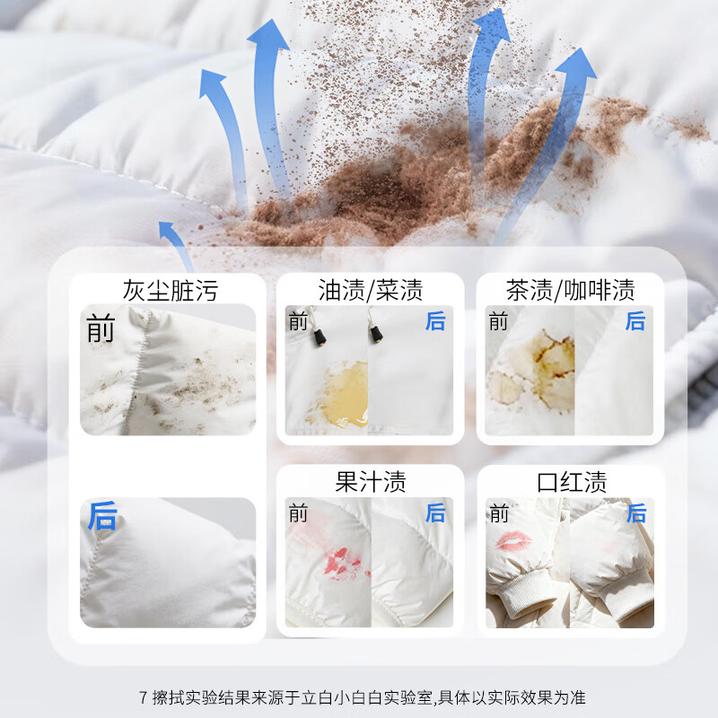 立白小白白羽绒服清洁湿巾去污去渍湿纸巾干洗 羽绒服湿巾10片*3包