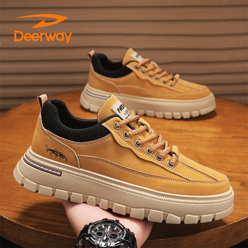 �¶��ݣ�DEERWAY��Ь����2025�ﶬ��Ь����ʿ�ٴ����ϵ�Ь����ʱ���˶�Ь��ɫ42