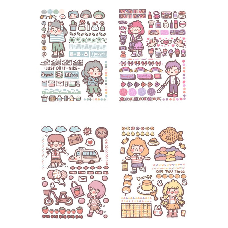 高山文创 木子里少女心贴纸可爱卡通手帐素材 日记相册贴画 日系装饰