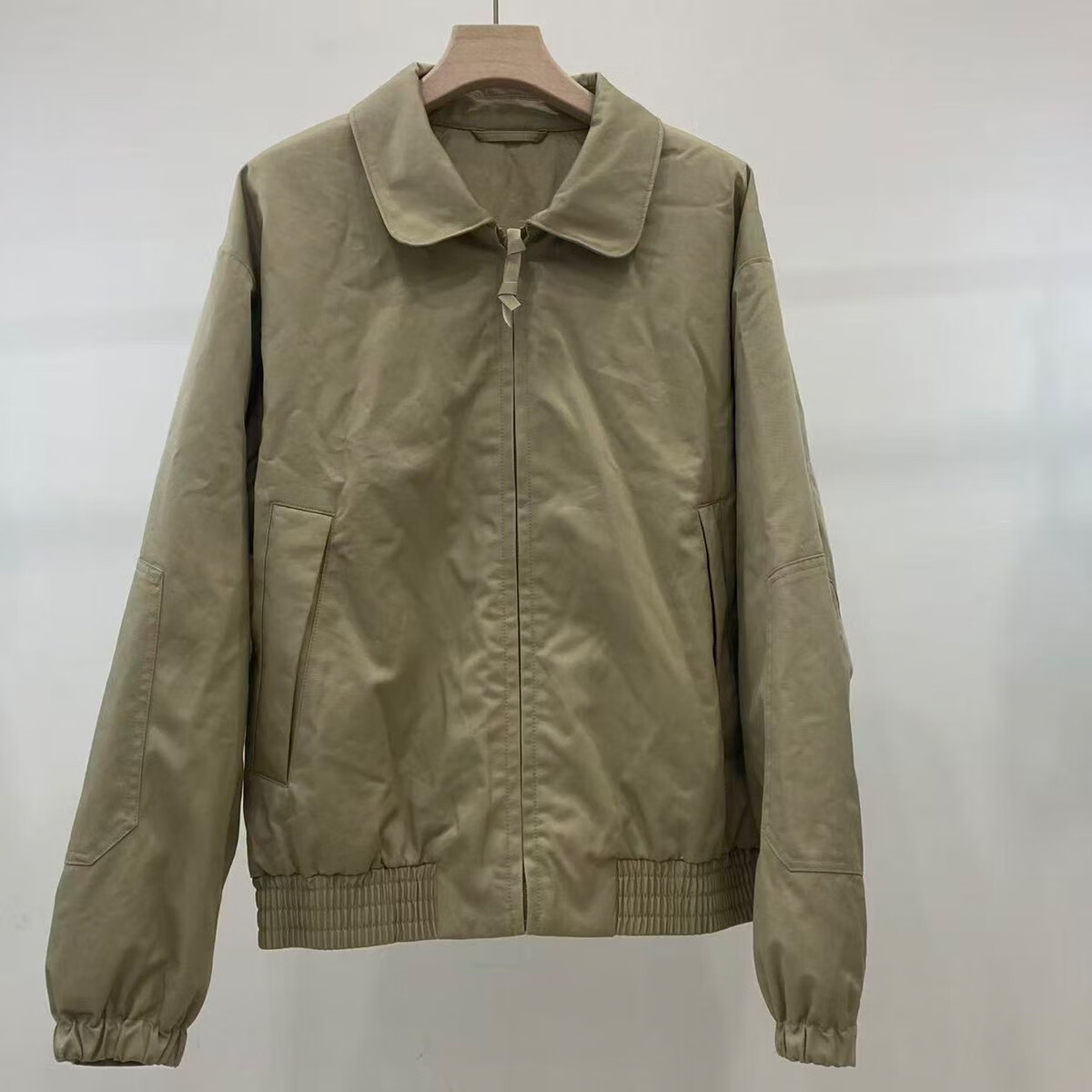 合作款男装女装空气休闲短茄克外套夹克秋冬新款上衣E479411 米色 L