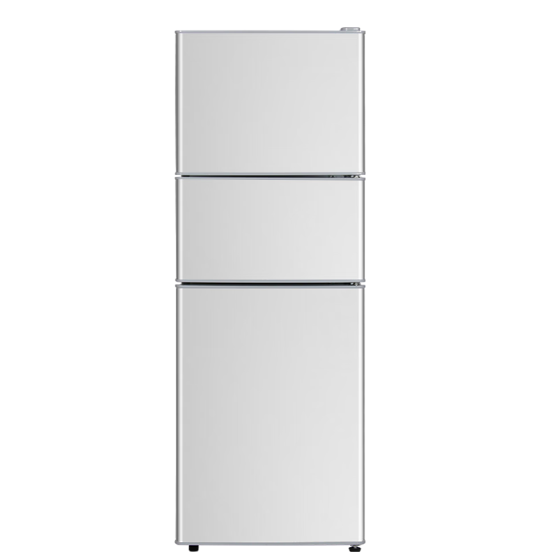 日普（RIPU）三门冰箱家用宿舍租房办公室用节能三开门小冰箱一级能效大容量 BCD-136A206D银色