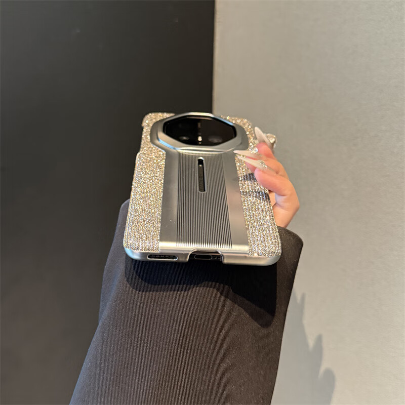 适用华为mate80promax手机壳超薄电镀80rs非凡大师外壳70女60pro+ 【气质银】满屏闪粉 华为 Mate 60 Pro+