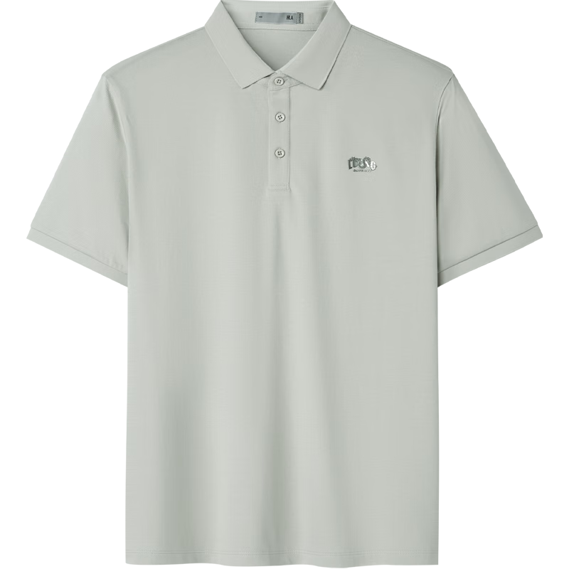 海澜之家（HLA）POLO衫男26新中华龙系列龙形印花凉感短袖男夏 浅绿9H L 175/92A 推荐137~150斤