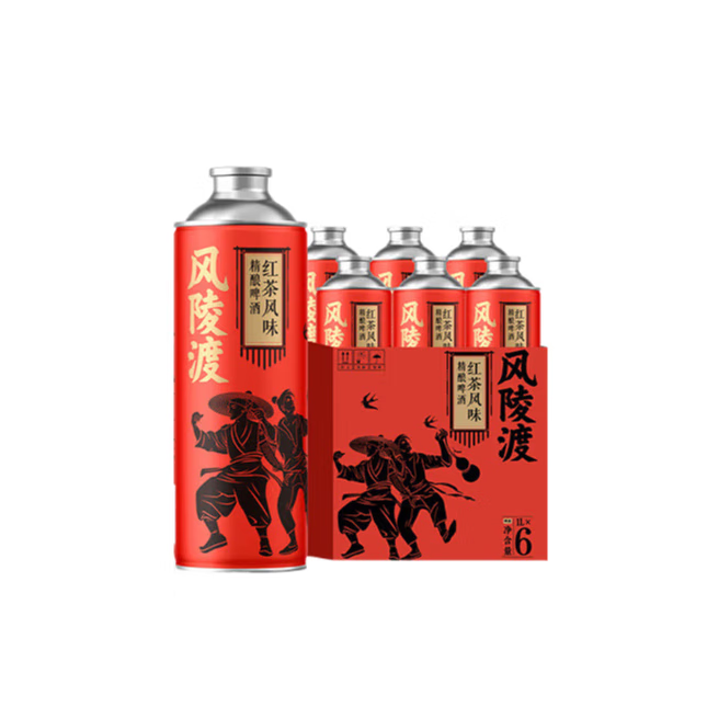 雪花啤酒风陵渡红茶风味1L*6罐原麦汁浓度10.5°P精酿啤酒整箱装 啤酒