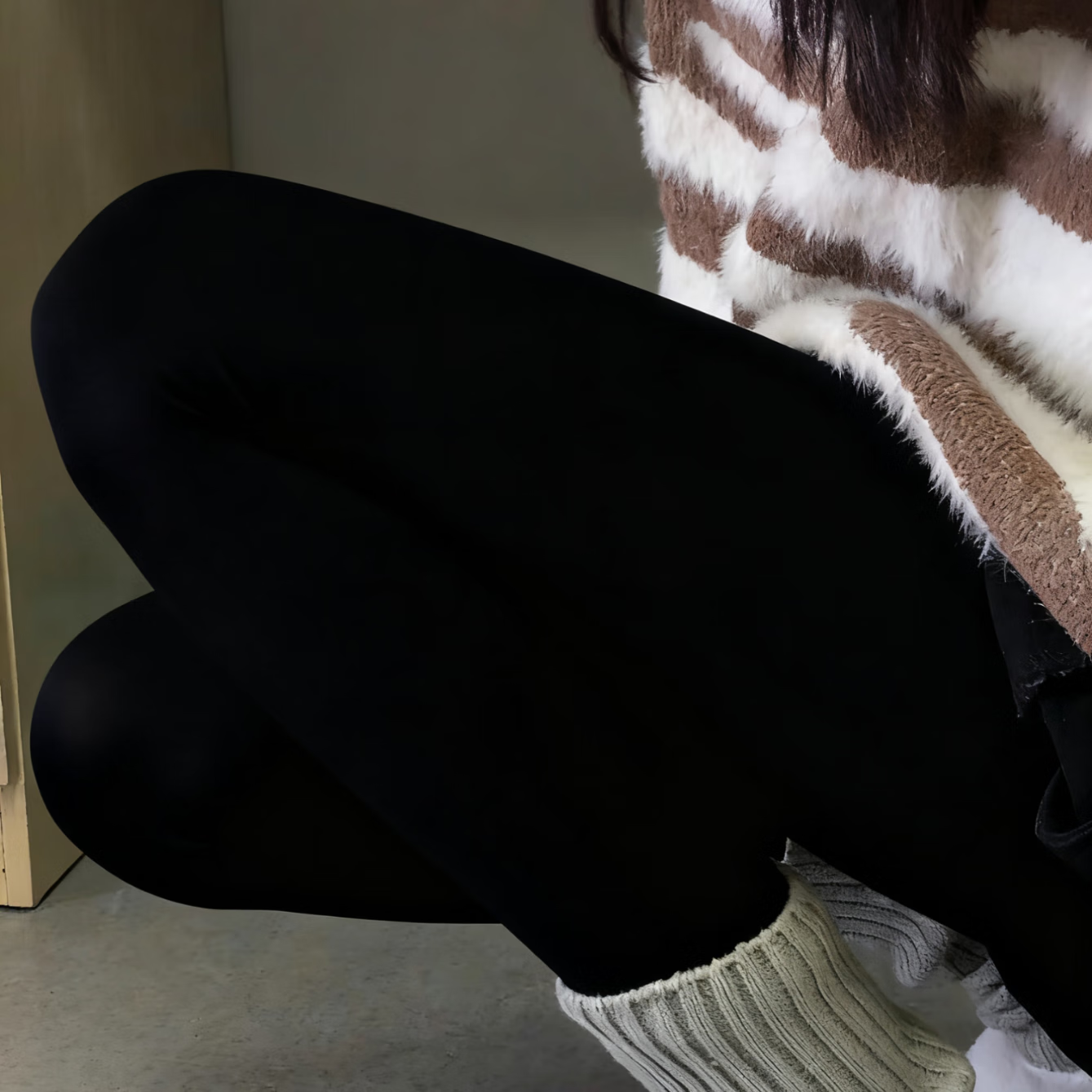 汇美康光腿神器冬季加绒加厚打底裤女高腰收腹美腿塑形水光袜外穿连裤袜 光腿神器-黑色2条装 (加绒加厚) 均码 (80-140斤可穿)连袜