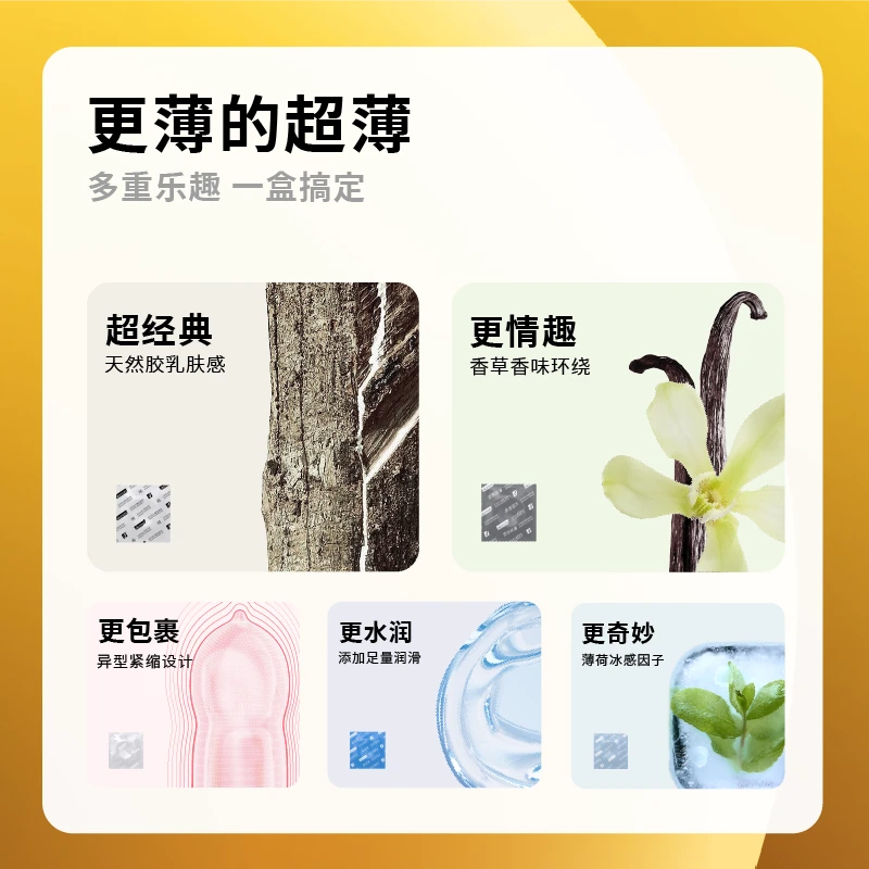 冈本(OKAMOTO)避孕套 粉润超薄裸感安全套套男女用成人情趣计生用品 【五合一】鎏金礼盒22片