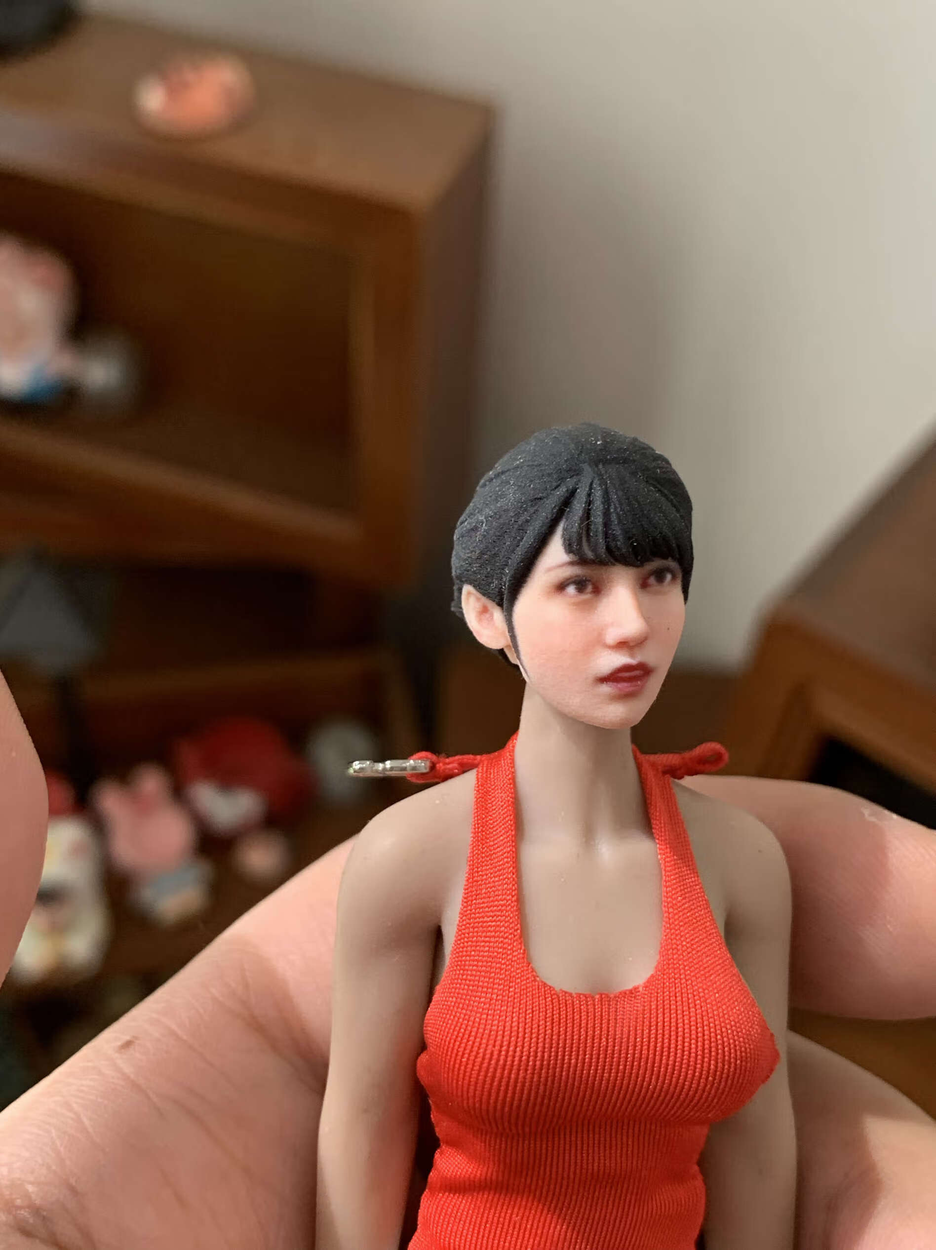 diizign1 12比例仿真头雕真人写实女兵人 1 6可动头雕 静态兵人散件