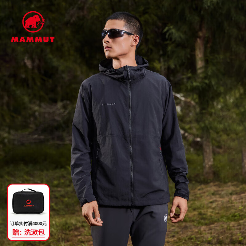 猛犸象（MAMMUT）【初秋推荐】Hiking 男士户外徒步防风防泼水轻便休闲夹克外套 黑色 M