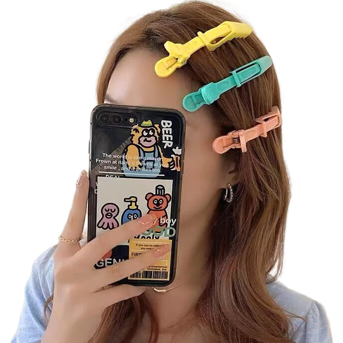 多功能頭發(fā)造型夾定位分區(qū) 鱷魚夾長嘴夾鶴嘴夾卷發(fā)發(fā)型師的選擇 鱷魚長嘴夾隨機(jī)4個