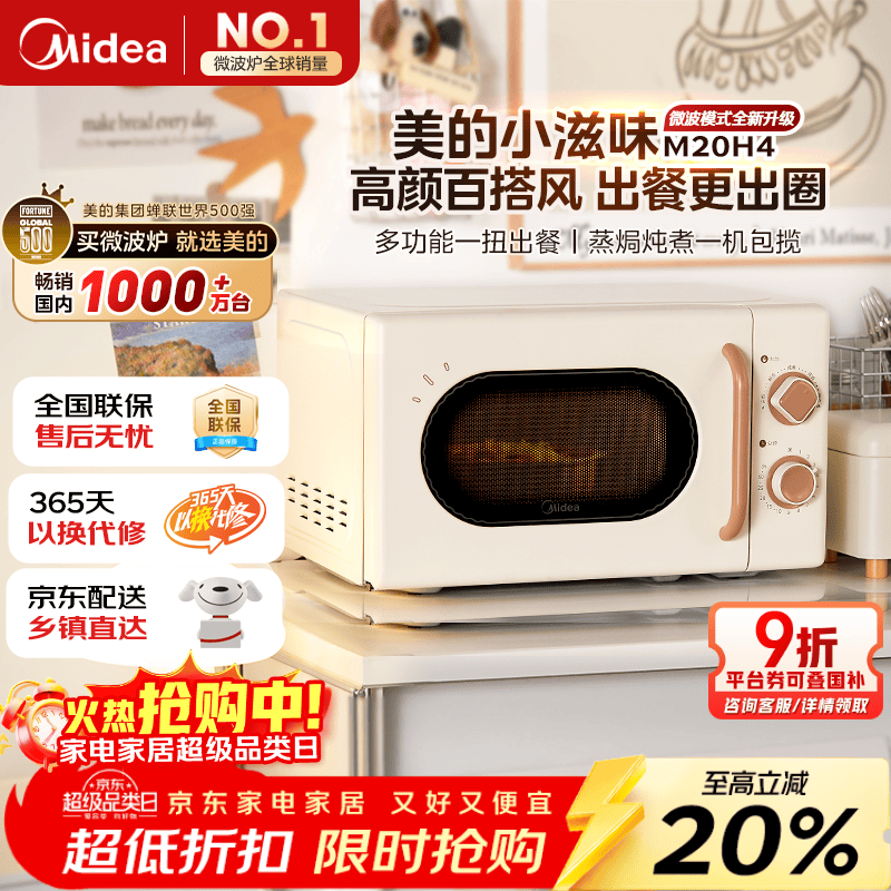 ���ġ����Ҳ���8�ۡ�����С�ҵ�С��ζ΢��¯��Ƶ����С�Ͱٴ��ת��ʽ����˫��ť����M20H4