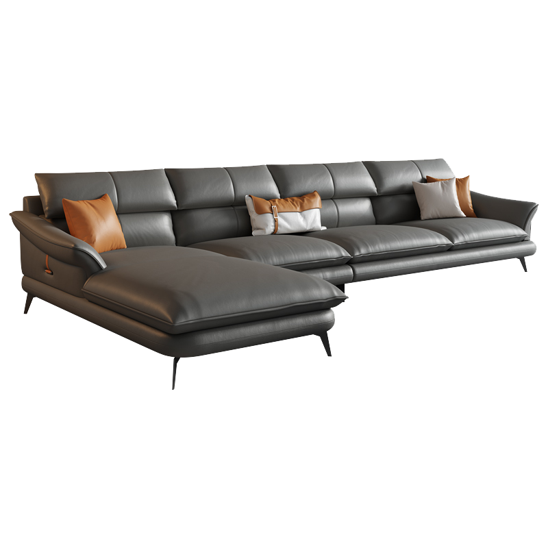 季勤 沙发 意式轻奢极简纳帕皮艺皮沙发北欧简约现代转角客厅科技皮沙发转角沙发家具 【标准版】单人+双人+贵妃位【3.7米】适合大户型 意大利纳帕皮+SPA级舒适靠感+稳固承重不摇晃